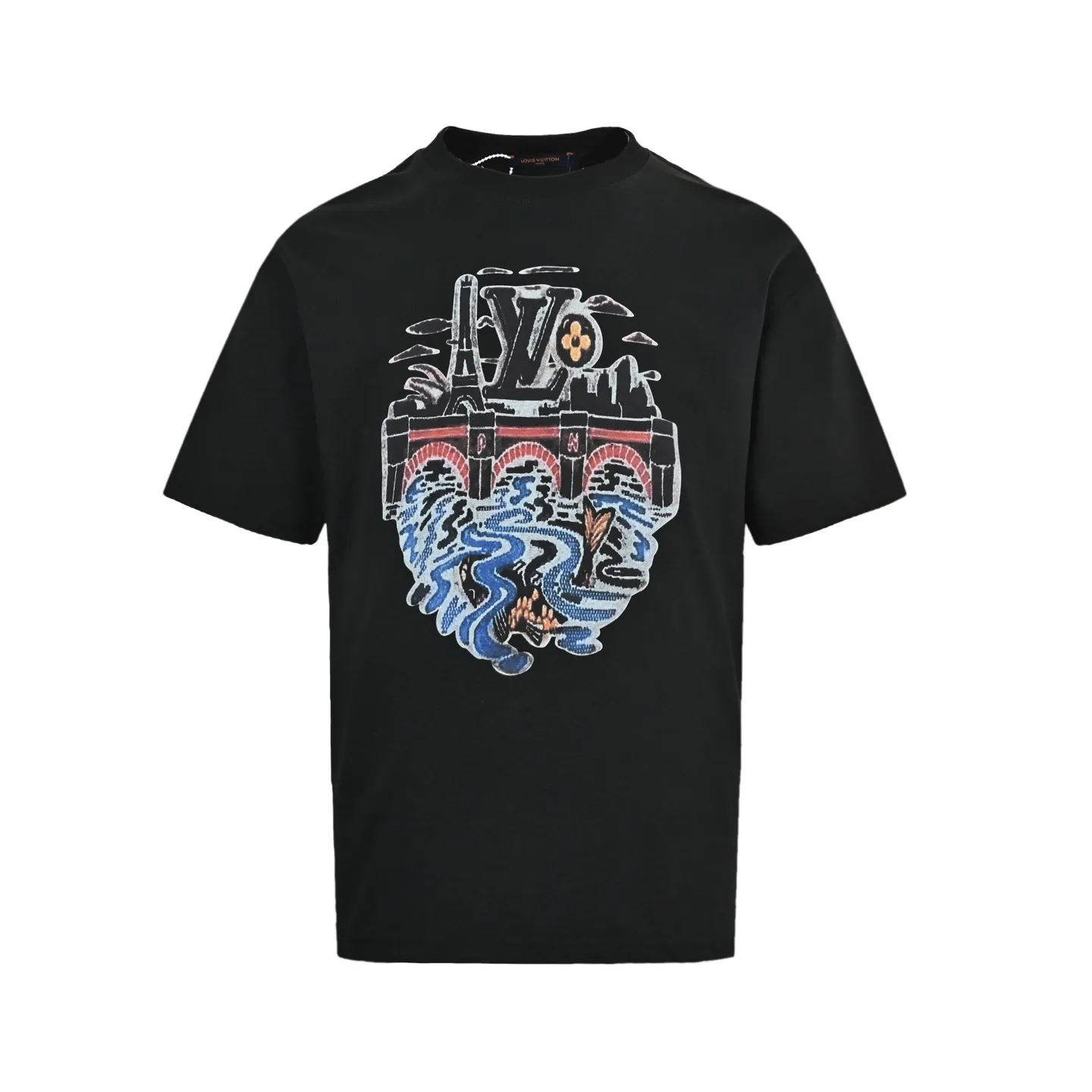 Louis Vuitton/Louis Vuitton city river print short sleeves
